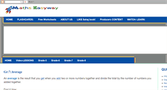 Desktop Screenshot of mathseasyway.com